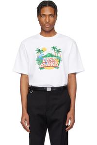 Белая футболка «Casa» с принтом «пляжная волна» Casablanca