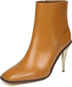 Женские стильные ботильоны FSJ с квадратным закрытым носком, на высоком каблуке, короткие, с боковой молнией, для осени и зимы, размеры 4-15 US, Orange