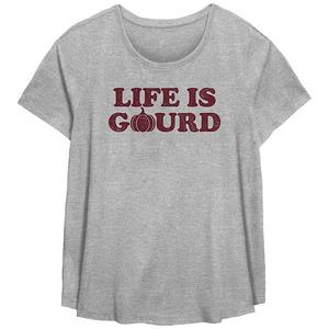 Футболка с принтом Plus size life is gourd Unbranded