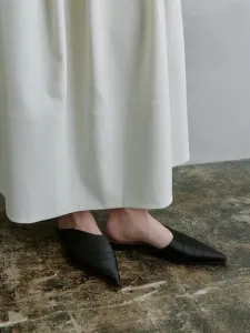 Атласные мюли с подгибкой Miesrohe, цвет Blk[009]