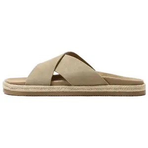 ZARA Тапочки-слайды мужские, устойчивые к истиранию, коричневые