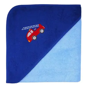 Полотенце с капюшоном Пожарная охрана 100/100 с капюшоном, пригодное для стирки в машине и сушки в сушильной машине Wörner, светло-голубой