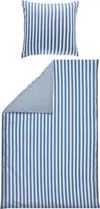 Двустороннее постельное белье , сине-белое, 1x 135x200 см + 1x 80x80 см Erwin Müller