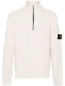 Джемпер из букле с логотипом Compass Stone Island, нейтральный