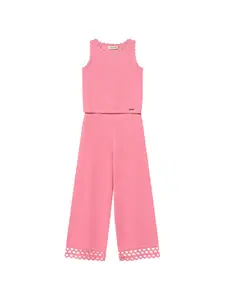 Комбинезон с фестонами Twinset Kids, розовый