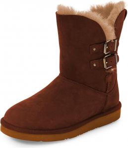 Женские зимние сапоги FSJ средней длины с полностью меховой подкладкой, модными пряжками, плоской подошвой, размер 4-15 US, Brown