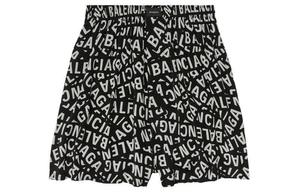 Шорты мужские Balenciaga с логотипом, черный / белый