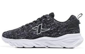 Антискользящие износостойкие дышащие легкие низкие кроссовки для бега мужские Black White XTEP, черно-белые