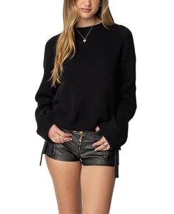 Вязаный свитер оверсайз Marleen Edikted, черный
