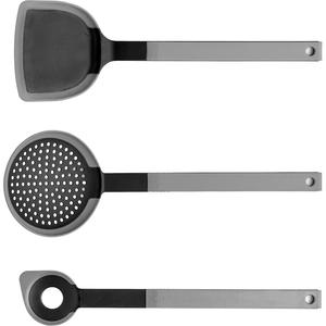 Набор кухонной посуды Cook it из высококачественного пластика и силикона Woll, серый