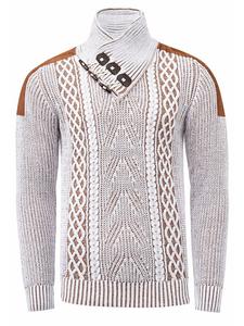 Белый свитер крупной вязки с воротником-стойкой Rusty Neal