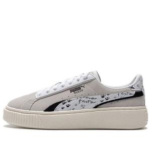 Кроссовки suede platform draw 'grey white' Puma, серый