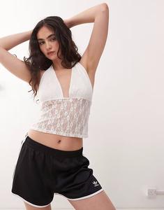 COLLUSION кружевной топ-халтер белого цвета