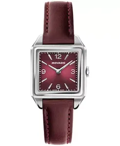Женские часы 1917 Swiss Quartz Cherry Leather, 25 x 34.1 мм Movado