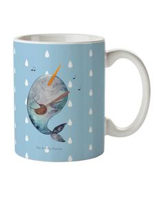 Детская кружка с изображением гитары-нарвала (без слогана) пастельно-голубого цвета Mr. & Mrs. Panda