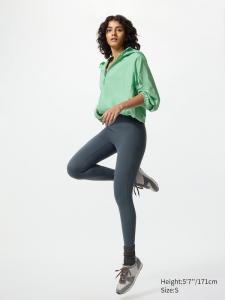 Ультраэластичные активные леггинсы (удлиненные) Uniqlo, 08 dark grey