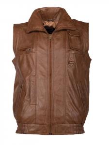 Жилет JCC Lederweste BigVest2, коричневый