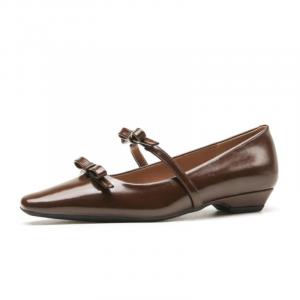 TATAYA Туфли Мэри Джейн на массивном каблуке женские тёмно-коричневые, цвет Dark Brown