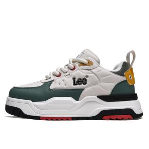 Lee Классические модные повседневные универсальные минималистичные стильные пухлые кроссовки низкие скейтерские мужские оливково-зеленые, цвет Olive Green