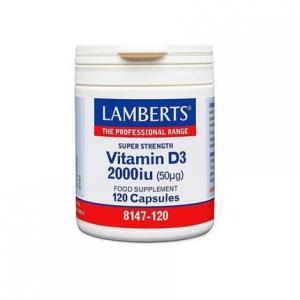 Витамин D3 2000 МЕ Пищевая добавка - 120 капсул Lamberts