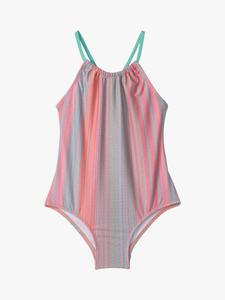 Детский купальник с мерцающими полосками и сборкой спереди Hatley, Pink
