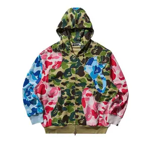 Худи BAPE ABC Camo Patchwork Relaxed Fit Zip Hoodie, Multicolor