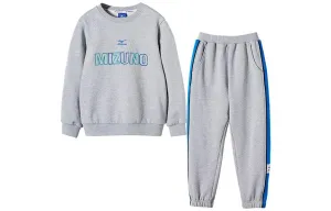 Повседневная спортивная футболка Mizuno для младших школьников, цвет хизер серый