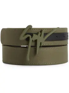 Ремень с пряжкой-логотипом Giuseppe Zanotti, зеленый