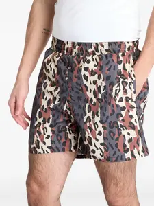 Городские плавки-шорты с леопардовым принтом Patta, коричневый