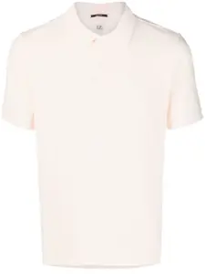 Рубашка поло с вышитым логотипом C.P. Company, нейтральный