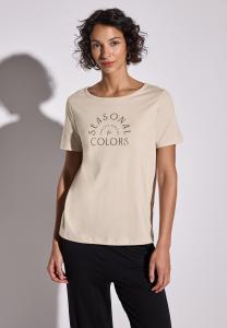 Футболка с принтом MIT WORDING Street One, бежевый