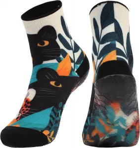 RANDY SUN Пляжные носки для песка с быстросохнущей подошвой, дышащие бесшовные йога-носки с подошвой из ТПЭ, для босых ног, леопардовый принт