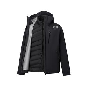 HELLY HANSEN Мужская ветровка для походов водонепроницаемая ветрозащитная дышащая и теплая, Black