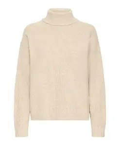 Мягкий вязаный свитер, овсяная нить Ichi, бежевый