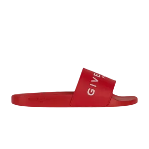 Кроссовки Givenchy Logo Pool Slide Red, красный