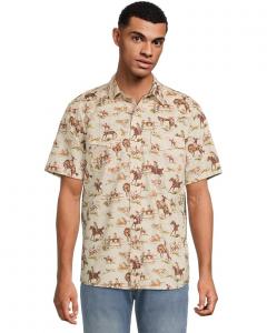 Мужская рубашка Pendleton Laramie с коротким рукавом, Wild Horse Ecru