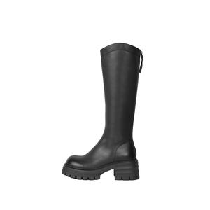 PT'SON Черные женские высокие сапоги, цвет Black