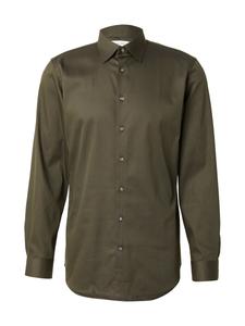 Рубашка Slim Fit на пуговицах SELECTED, оливковый