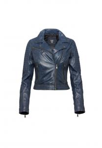 Кожаная куртка H.I.S, синий