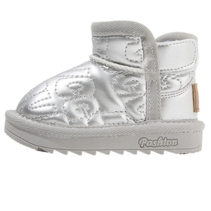 Теплые противоскользящие высокие кроссовки для малышей MAIBUXIONG, серебряный