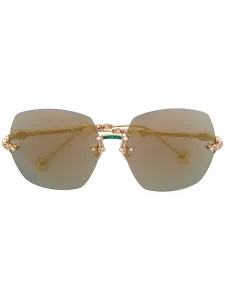 Большие солнцезащитные очки Elie Saab, золотой