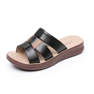 Тихие противоскользящие сандалии для женщин EGCHI, черный