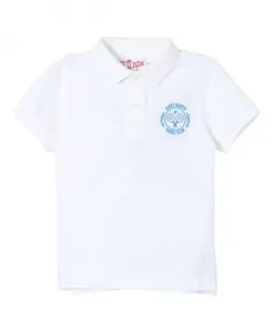 Легкая эластичная рубашка-поло из пике Mc2 Saint Barth, белый