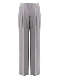 Брюки из крепа со стрелками Alberta Ferretti, серый