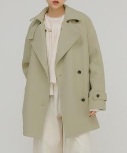 Пальто средней длины яркого цвета Kbf, цвет Fog Beige