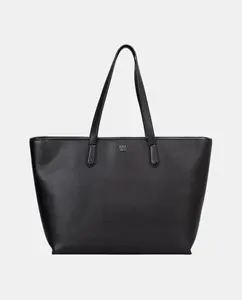 Сумка-тоут из ультрамягкой искусственной кожи с гладкой текстурой и матовым видом Hugo, черный