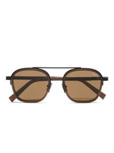 Солнцезащитные очки в оправе «пилот» Zegna, коричневый