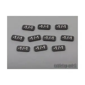 -1/-1 жетоны — Черный блеск, Bits & Accessories - Markers & Templates