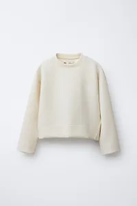 Толстовка с надписью Zara, экрю