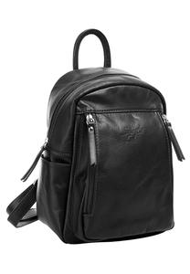 Рюкзак из натуральной кожи, производство Италия Samantha Look, черный